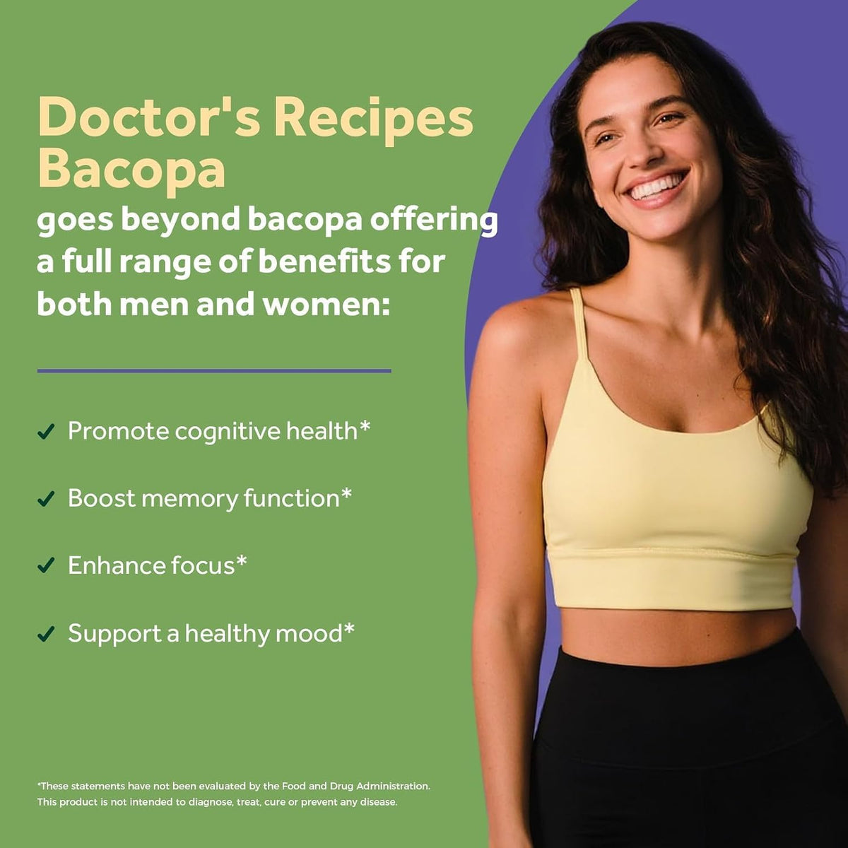 Bacopa Monnieri by Doctor's Recipes – 120 Count (Pack of 1)