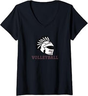 Women's Curtis High School Warriors Volleyball V-Neck T-Shirt