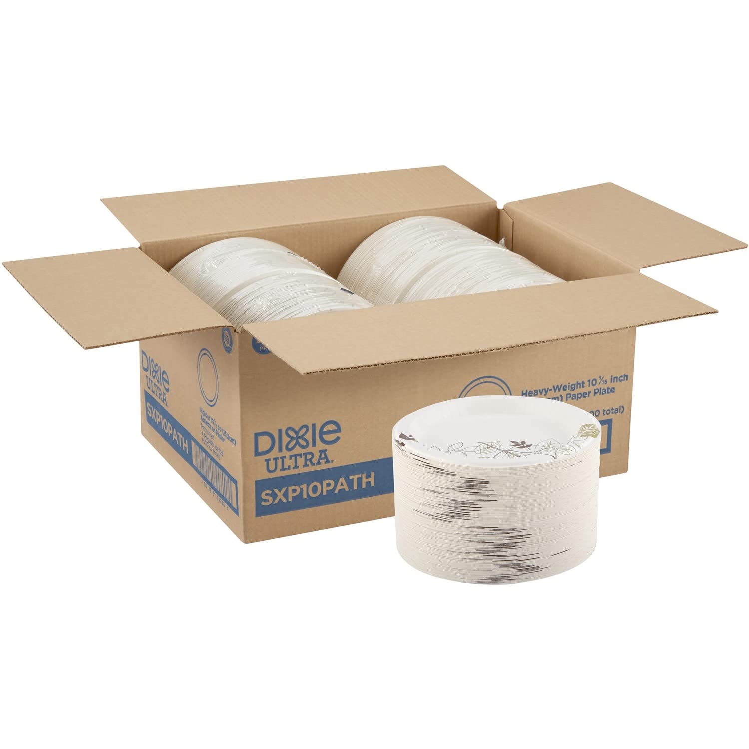 Dixie SXP10PATHCT Plates, Extra Heavy Weight, 10-Inch, 500/CT, Pathways/White