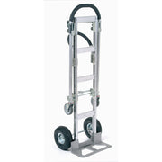 Aluminum 2-in-1 Convertible Hand Truck with Pneumatic Wheels - Senior by Global Industrial – 19"L x 63"W x 9"H, Aluminum, Gray, Model 241666