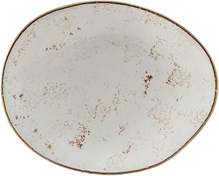 Tuxton Artisan Geode Agave Ellipse Plate 12"