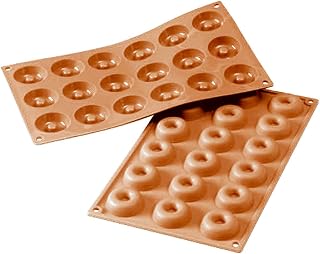 Silikomart Mould Mini-Donuts, 40mm, Terracotta