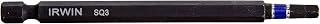 IRWIN Tools 1837489 Impact Performance Series Square Recess Power Bit #3, 4"