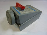 Hubbell HBL530MI9W Mechanically Interlocked Receptacle, 4 Pole and 5 Wire, 30 amp, 120/208V