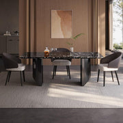 Mesa De Jantar Natural Marble Rectangular Dining Table Villa Restaurant Diner Table by JOYNOW – 200x100x75cm, One Color, Model 8524