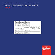 Methylene Blue 0.5% Liquid by PureGood – 2 Ounces, 60.0 milliliters, Glass, Amber, Model PG 1036