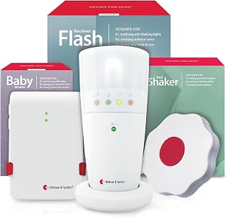 Bellman & Symfon Bellman Baby Monitor for Hearing Loss - Flasher and Bed Shaker System | No WiFi Baby Monitoring with Bright Flash Alerts and Bed Shaker Notifications for Dependable Awareness Day and Night.