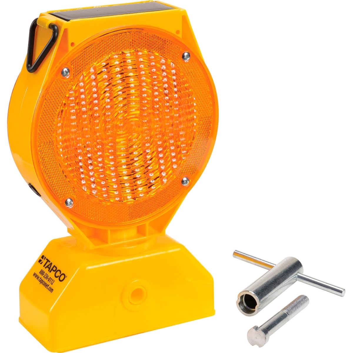 Solar Barricade Light by Tapco – Polycarbonate, Amber, Model 5785469