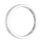 1/2 Carat Channel Set Diamond Wedding Eternity Ring Band in 14K White Gold (Ring Size 6.5) by FINEROCK – 6.5, Metal, White Gold, Model RG-13680-I2I3-14KW-6.5