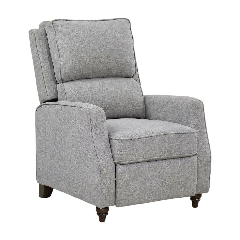 Textured-Upholstered Recliner with Pushback Design by Starlight Canyon Home – Textured, Grey