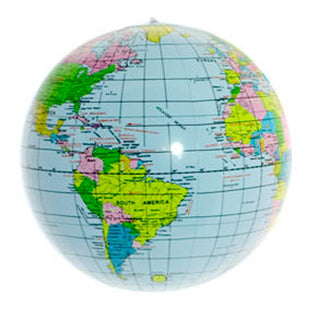 Globe Inflates by Rhode Island Novelty – One Size, Multi Color, Pack of 2, Model IN-GLO16