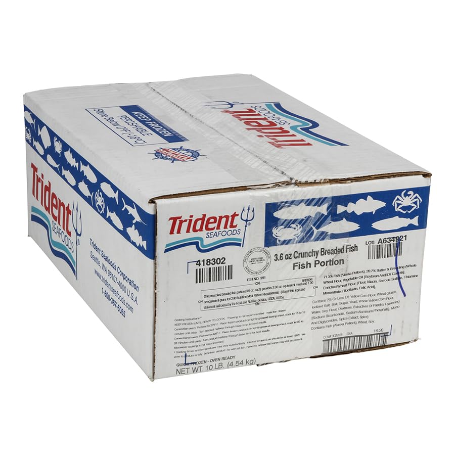 Alaskan Whole Grain Breaded Pollock by Trident Seafoods – 3.6 Ounce (Pack of 1)