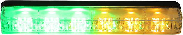 Buyers Products 8892810 5 Inch Ultra Bright Narrow Profile LED Strobe Light, Green/Amber, 6 LEDS With Synchronous And Alternating Flashing, IPX7 Rated, Emergency Light for Vehicle, Truck Accessories