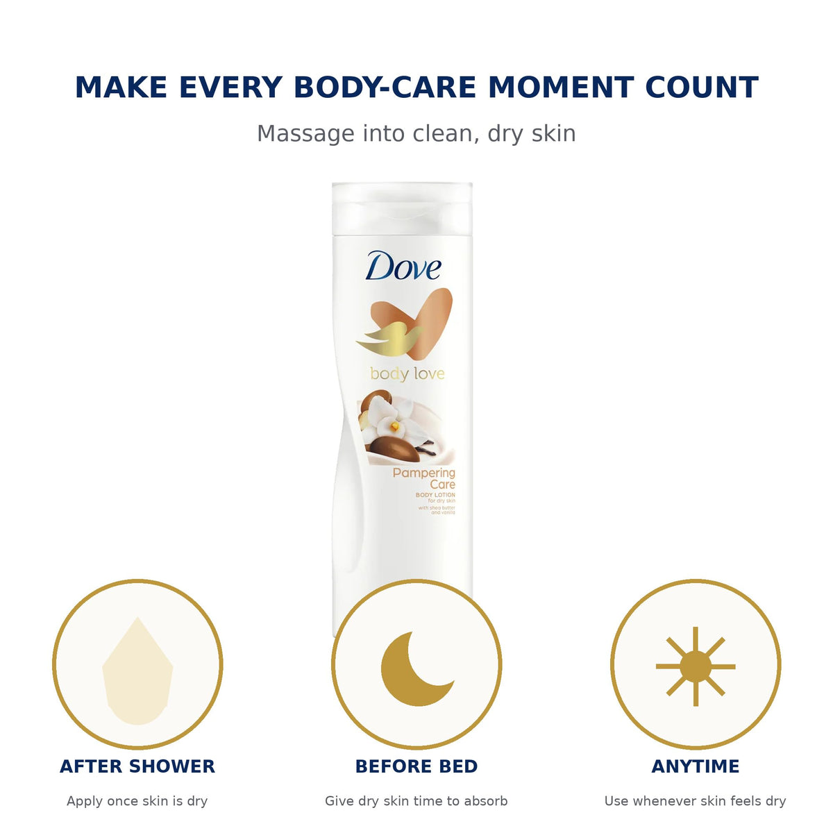 Pampering Care Body Lotion 13.5 OZ by Dove – 1 Fl Oz (Pack of 1), Model Dove Pampering Body Lotion