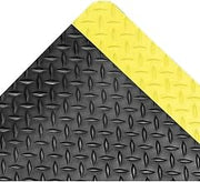 Notrax Antifatigue Mat, 12 ft. L x 3 ft. W, 3/4" Thickness, Nitrile Rubber, Diamond Plate, Black/Yellow - 1 Each