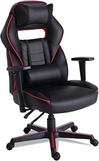 Alera BT-51593RED 15.91 in. to 19.8 in. Seat Height Racing Style Ergonomic Gaming Chair - Black/Red