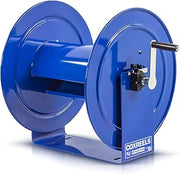 COXREELS V-117-850 Hand Crank Steel Hose Reel, V-100 Series, 1 ½" x 50' – Easy to Use Compact Design – Heavy Duty Steel Construction, Made in The USA, Blue