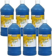 Handy Art Little Masters Tempera Paint, Blue, 32 oz. Bottle, Pack of 6 (RPC203730-6)