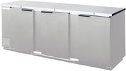 Beverage-Air BB78HC-1-F-S 78" Back Bar Refrigerator - Stainless Steel - Solid Door - Food Rated