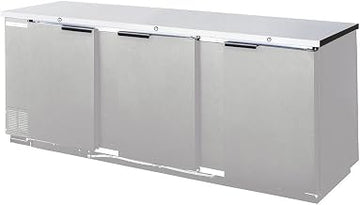 Beverage-Air BB78HC-1-F-S 78" Back Bar Refrigerator - Stainless Steel - Solid Door - Food Rated