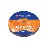 DVD-R, 16x, 4.7GB, 10/Pack () by Verbatim – One Size, Blue/Orange, Model 97901