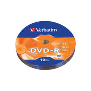 DVD-R, 16x, 4.7GB, 10/Pack () by Verbatim – One Size, Blue/Orange, Model 97901