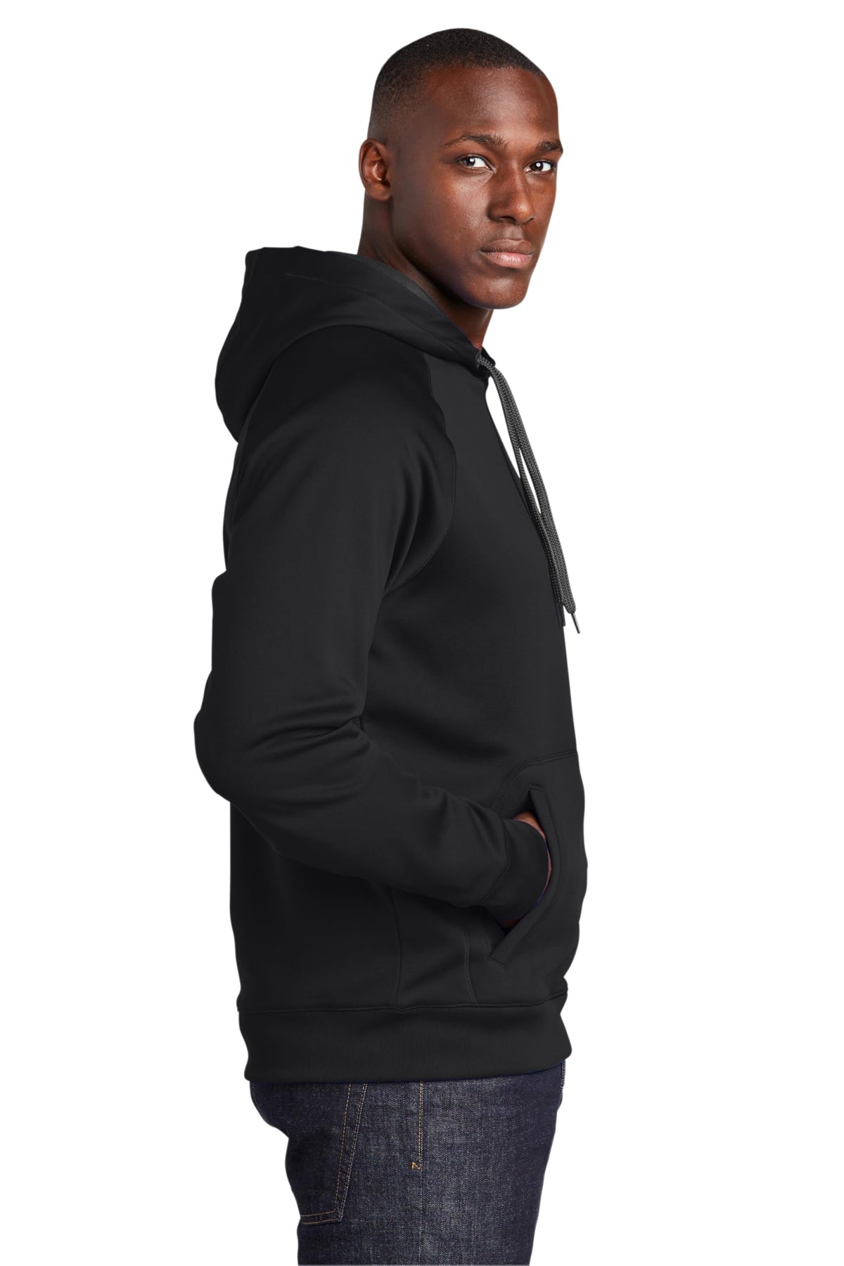 Unisex Tech Fleece Hooded Sweatshirt Black by SPORT-TEK – 4X-Large, Polyester, Black, Model 977333