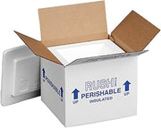 Polar Tech Thermo Chill 205/T14C Small Insulated Foam Container, 6" Length x 5" Width x 6-1/2" Depth