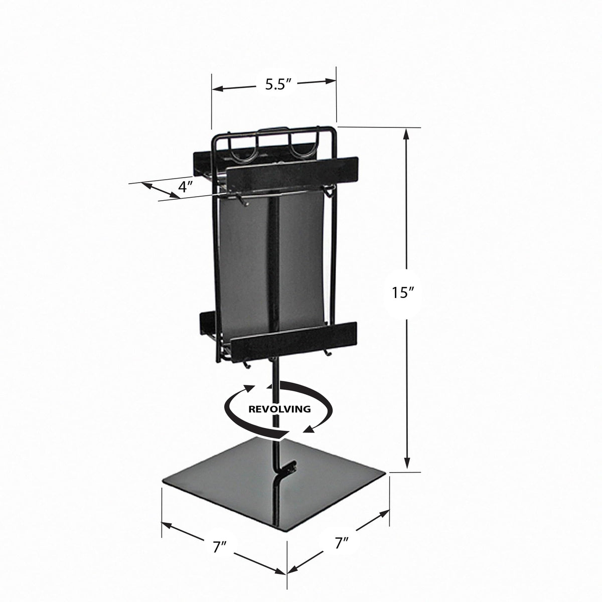 Metal Wire Counter Display by Azar Displays – Metal, Black, Model 223086