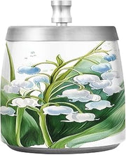 Lily Of The Valley Watercolor Splash Ashtray with Lid, Outdoor Ashtrays for Patio