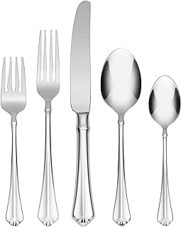 Oneida Juilliard 45-Piece 18/10 Silverware Set for 8, Flatware | silver, dishwasher safe | includes serving spoons and utensil set | cutlery set for kitchen and dining