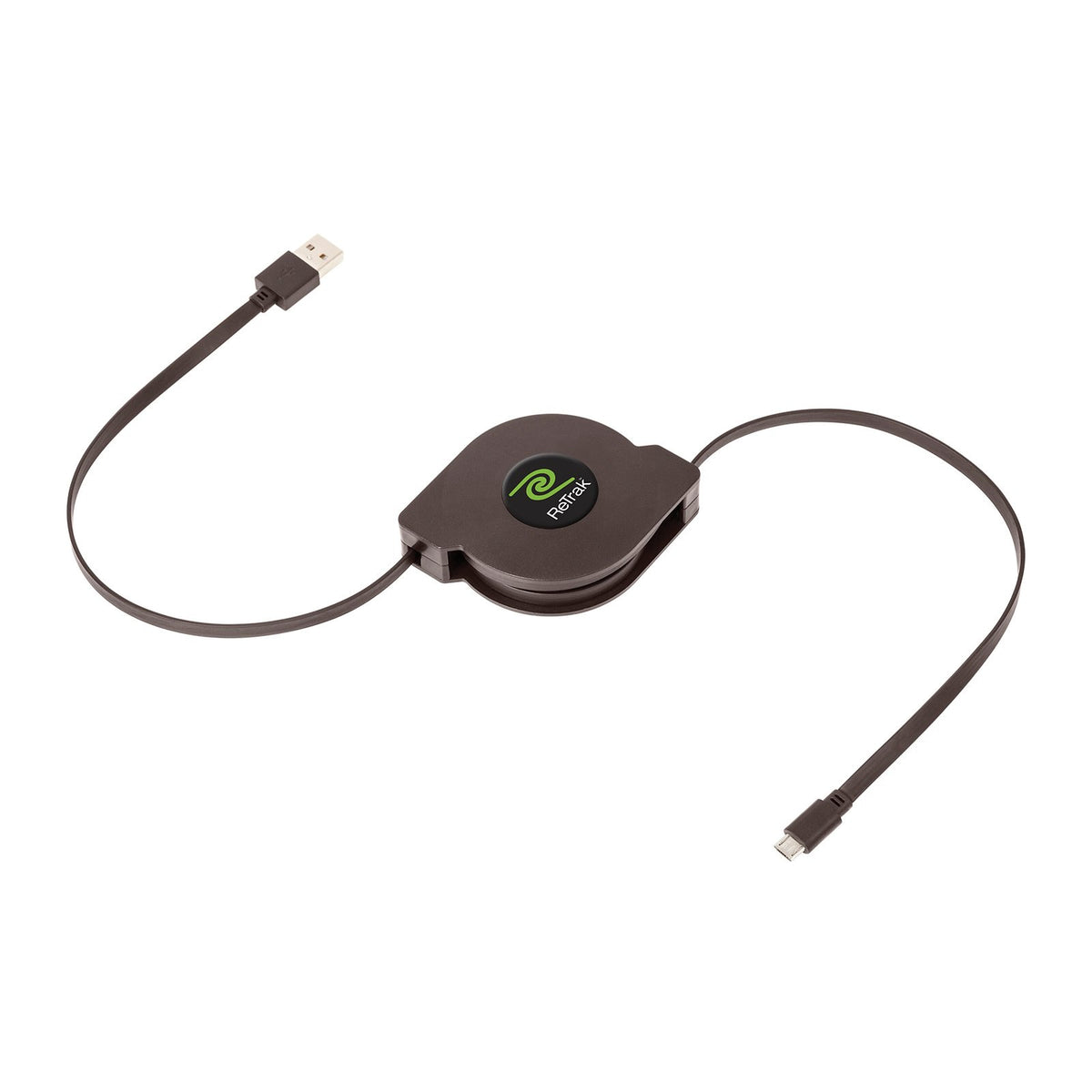 Retractable 10-Foot Micro USB Charge and Sync Cable by ReTrak – 10 feet, Copper, black, Model ETPRM510