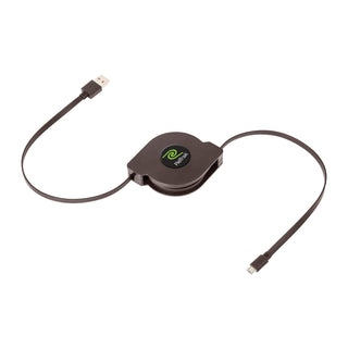 Retractable 10-Foot Micro USB Charge and Sync Cable by ReTrak – 10 feet, Copper, black, Model ETPRM510