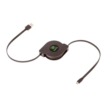Retractable 10-Foot Micro USB Charge and Sync Cable by ReTrak – 10 feet, Copper, black, Model ETPRM510