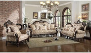 Jade 2-piece Living Room Set with Wooden Accents
