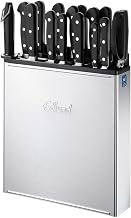 Edlund KR-700 14" Knife Rack with (10) Open Slots | Knives Accessory for Commercial Restaurant Food Truck Diner | (8) Chefs (2) Small Knives Capacity | 2.58"W x 14"L x 15.5"H, Stainless Steel, NSF