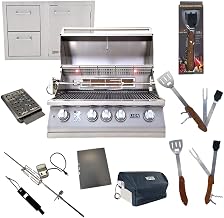 32-Inch Liquid Propane Grill L75000 and Lion Combination Door Drawer Exclusive with Best of Backyard Gourmet Package by Lion Premium Grills – Stainless Steel