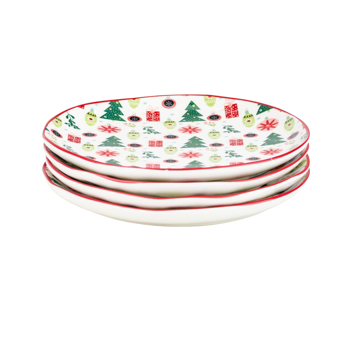 10 Strawberry Street Retro Bauble White / 6" / Retro Appetizer Plates