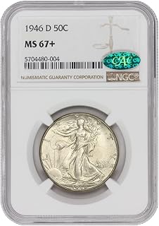 1946 D American Silver Walking Liberty Half Dollar MS-67+ $0.50 NGC MS67+ | CAC