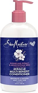 Shea Moisture SheaMoisture Silicone Free Conditioner for Dry Hair, Sugarcane and Meadowfoam, Sulfate Free Conditioner, 13 Oz