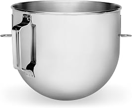KitchenAid K4ASB Stainless Steel Bowl with Handle, Bowl-Lift, 5 Quart | Durable Stainless Steel Construction, Dishwasher-safe, Fits select KitchenAid Stand Mixers