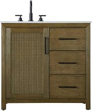 Elegant Kitchen and Bath 36" Single Bathroom Vanity in Hazel Oak