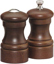 Chef Specialties 4 Inch Capstan Pepper Mill and Salt Shaker Set - Walnut