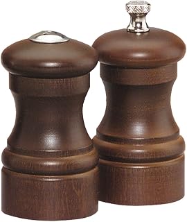 Chef Specialties 4 Inch Capstan Pepper Mill and Salt Shaker Set - Walnut