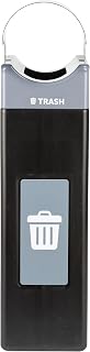 Commercial Zone Avante™ Series Made in The USA, Black Trash Container, 30-Gallon Narrow, Gray Trash Panel, Gray Lid, Black Canopy, Liner Included
