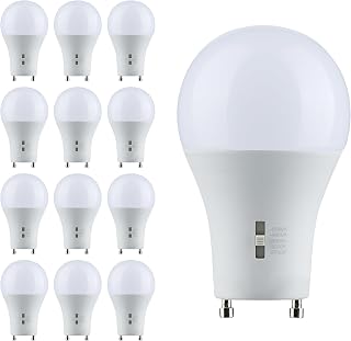 Satco S11795 12W A19 LED GU24 5CCT Frost Dimmable 1100L 120V Lamp (12 Pack)