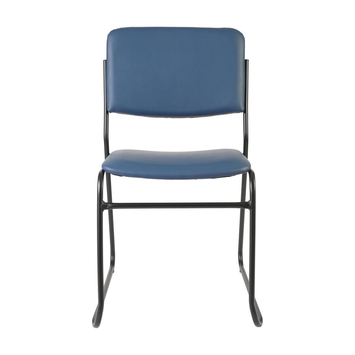 Flash Furniture Navy Vinyl/Black Frame / Set of 5 / Contemporary Stacking Chairs