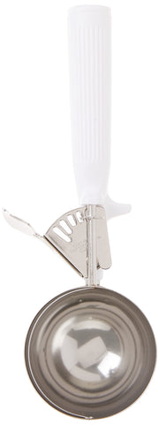 Ice Cream Disher with White Handle by Winco – 5.5 ounces, Stainless Steel, Model ICOP-6