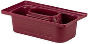 San Jamar KatchAll Magnetic Trash Can Lid for Retrieving Flatware, Magnetic Top for Garbage Bin, 21.5" x 11.75", 1 Count, Burgundy