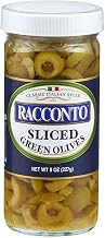 Racconto Sliced Green Olives, 8 oz, 12PK